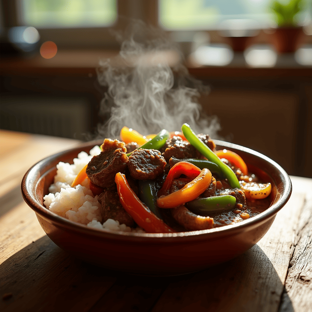 slow cooker pepper steak