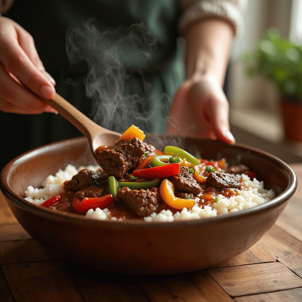 slow cooker pepper steak