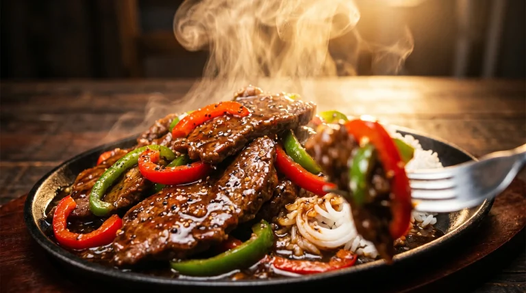 pepper steak and rice